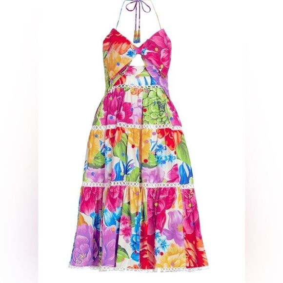 FARM Rio Rainbow Chita Flower Midi Dress - Picture 4 of 6